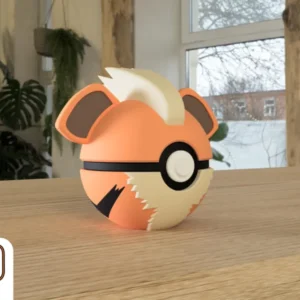 Growlithe #0058 Pokeball and clicker