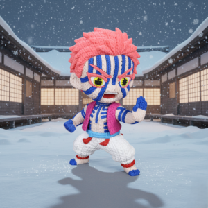 Demon Slayer - Akaza  knitted