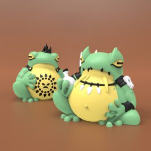 Toad King & Swamp Shaman game pieces